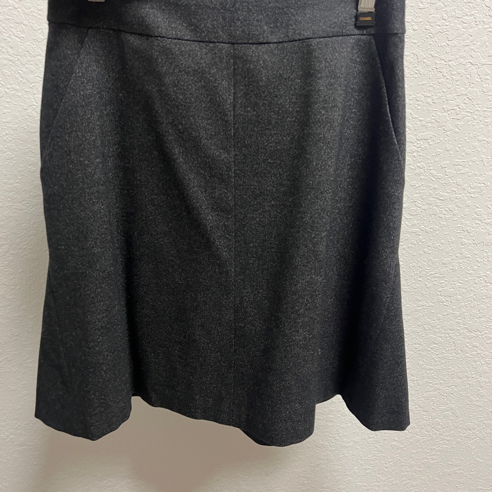 CHANEL Charcoal A-Line Skirt